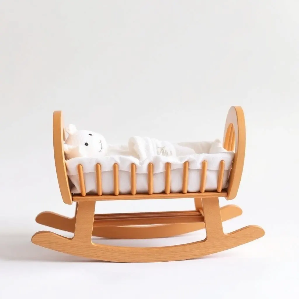 Wooden Doll Cradle