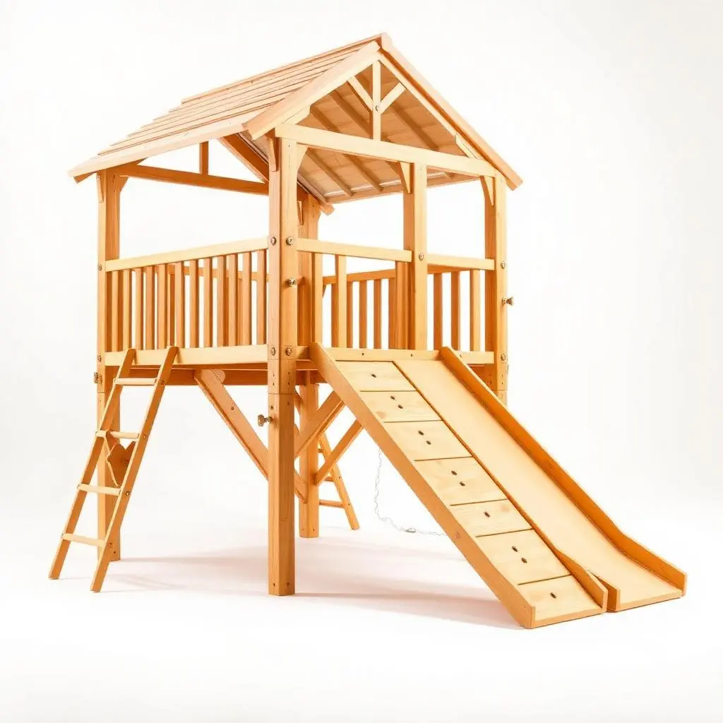 Large Indoor Wooden Climbing & Play Set