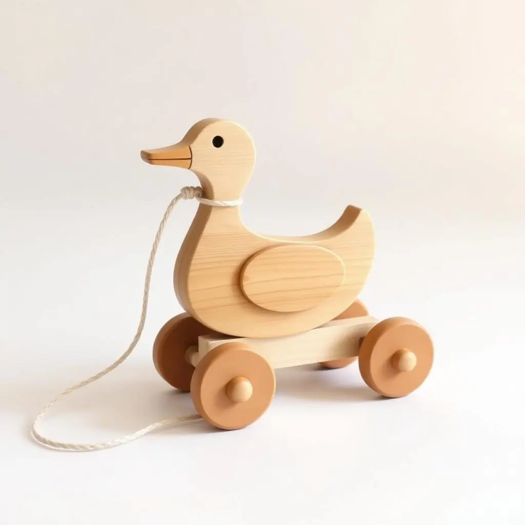 Wooden Pull-Along Duck